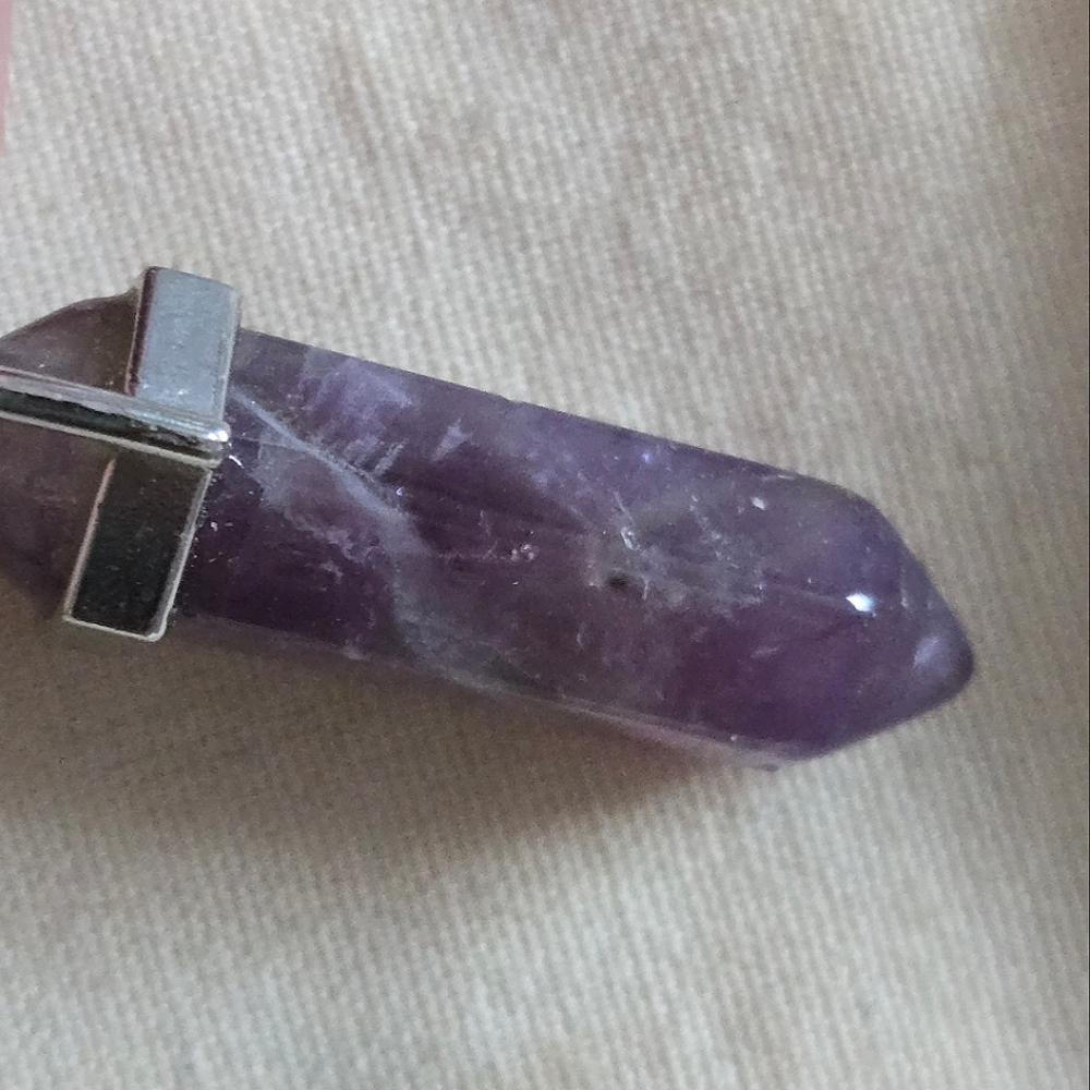 Amethyst Crystal Point Pendant - Picture 2 of 7